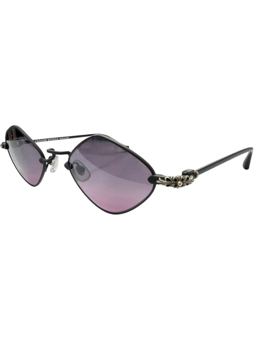 Chrome Hearts Diamond Floral Cross Sunglasses Matte Black 50 Prescription
